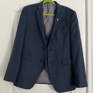 Blue vest and jacket